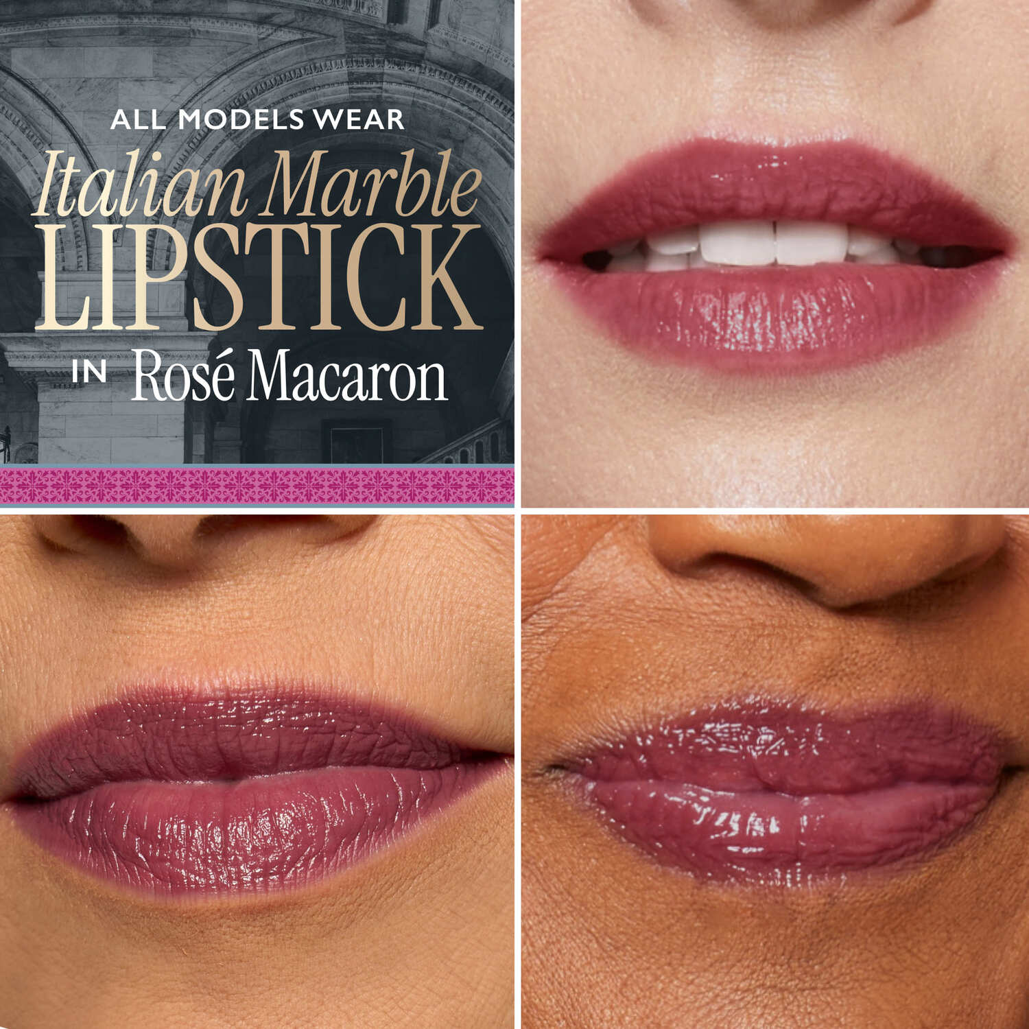 Italian Marble Lipstick Duo: Berry Banana & Rosé Macaron